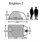 Dometic 多美達 Kampa Brighton 2 雙層露營帳篷 (綠色)